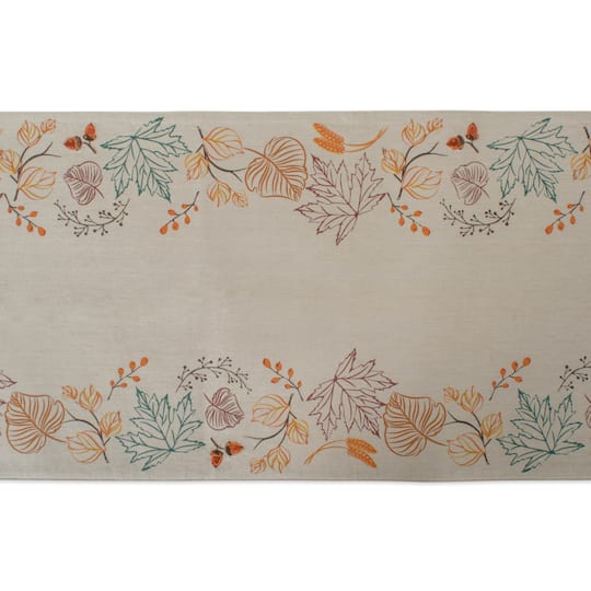 DII® 108" Autumn Leaves Embellished Table Runner